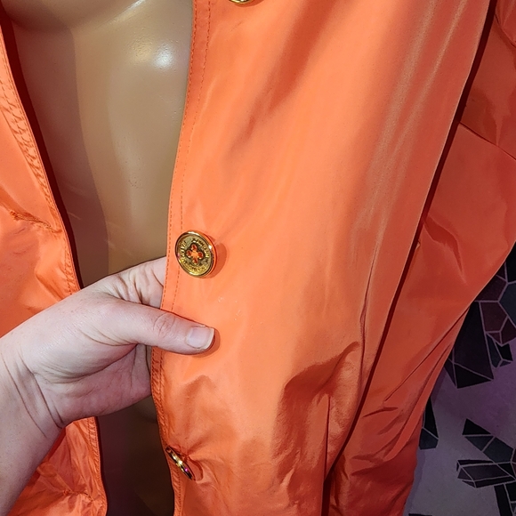 RALPH LAUREN Orange Logo Button Single Breasted Lightweight Trench Coat 3-XL - Picture 10 of 16